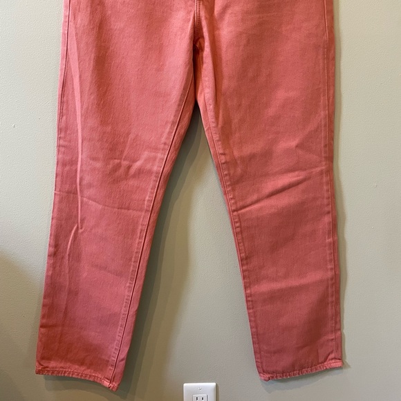 J Brand Jules High Rise Straight Leg Coral Jeans in Portal Raze Women’s Size 27 - Picture 4 of 8